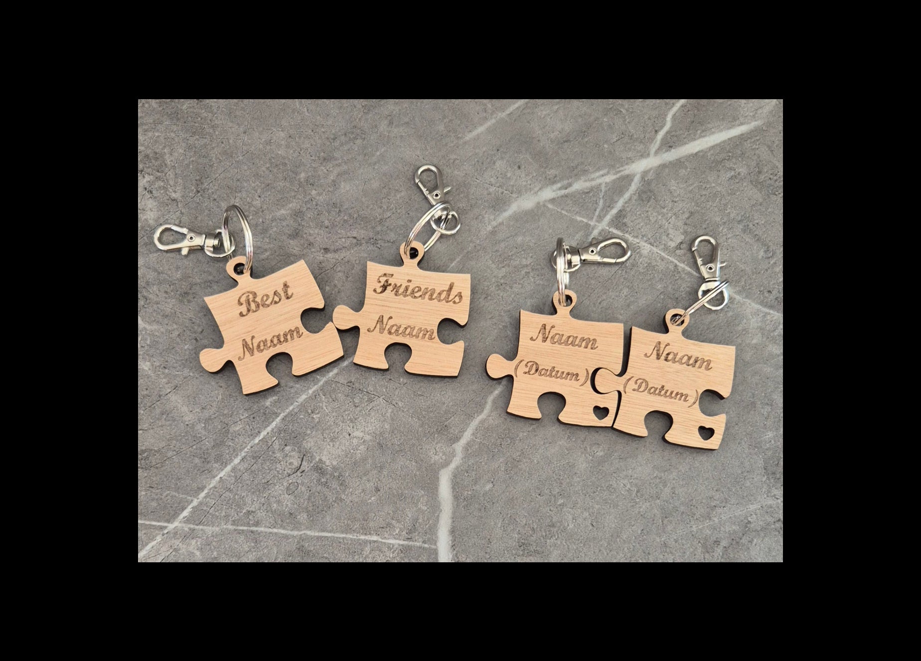 Sleutelhanger puzzelstukjes