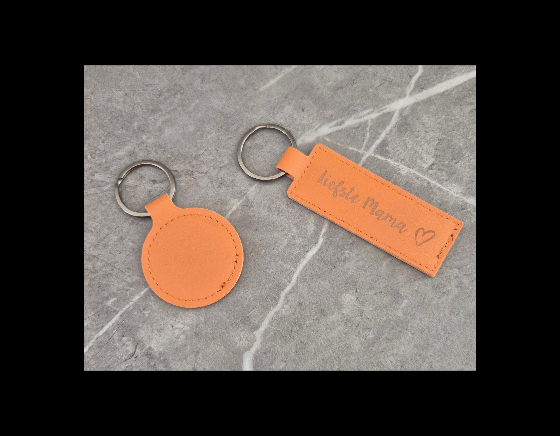 Sleutelhanger leer