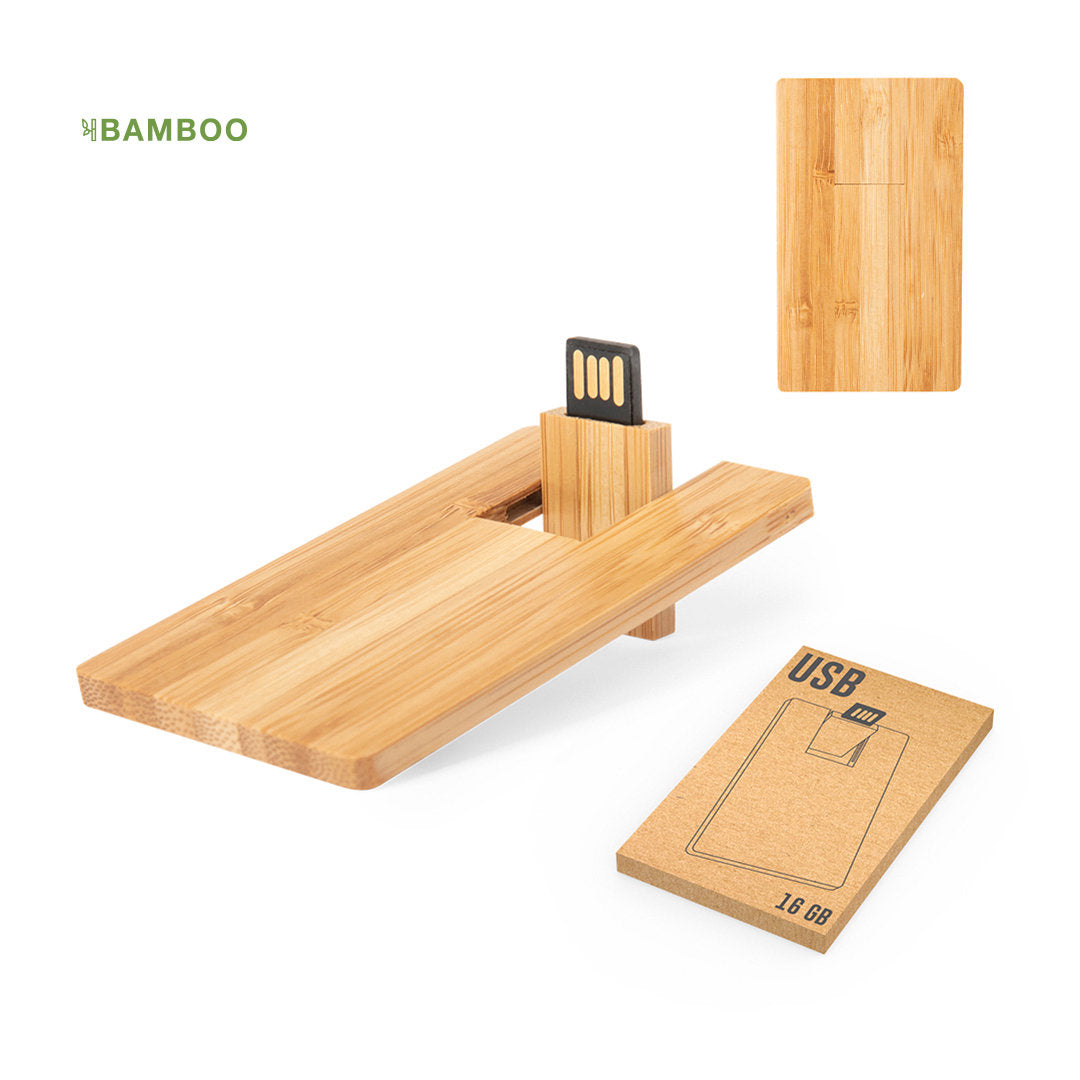 USB Bamboe kaart - 16GB (USB Stick)