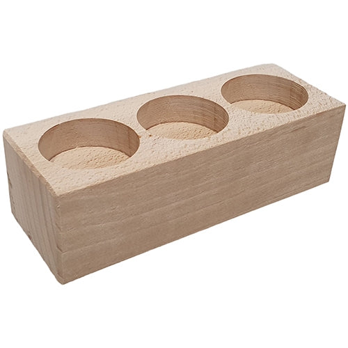 Theelichthouder voor 3 kaarsjes – Beukenhout