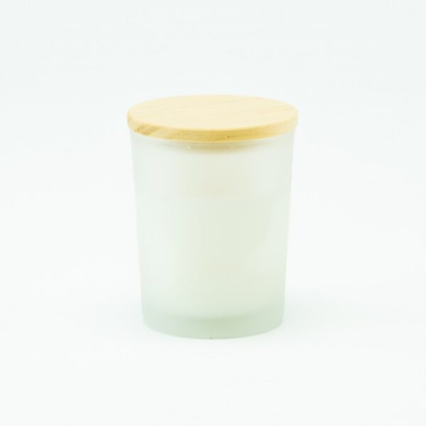 Mini geurkaarsje met houten deksel