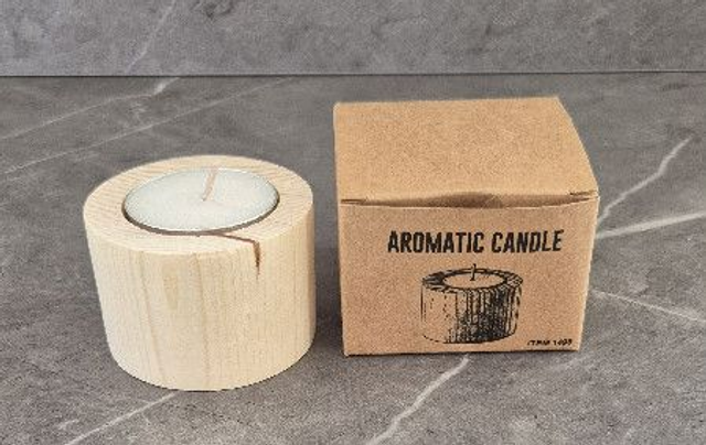 Kaarsenhouder rond incl. theelichtje