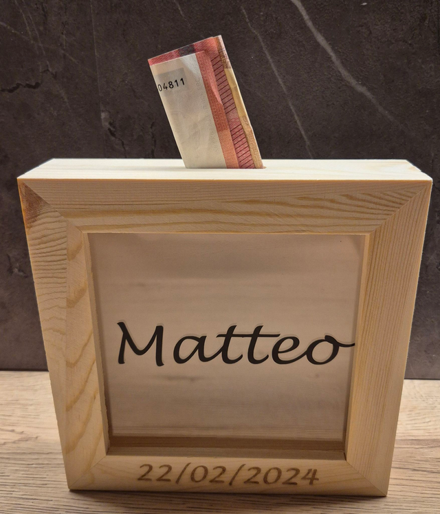 spaarpot met bedrukking