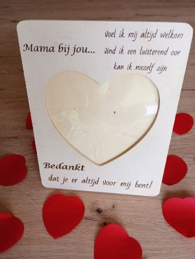 Fotolijst hartvorm (multiplex)