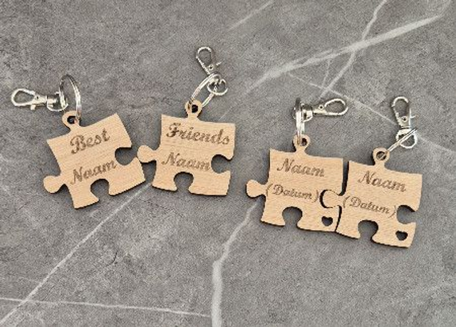 Sleutelhanger puzzelstukjes