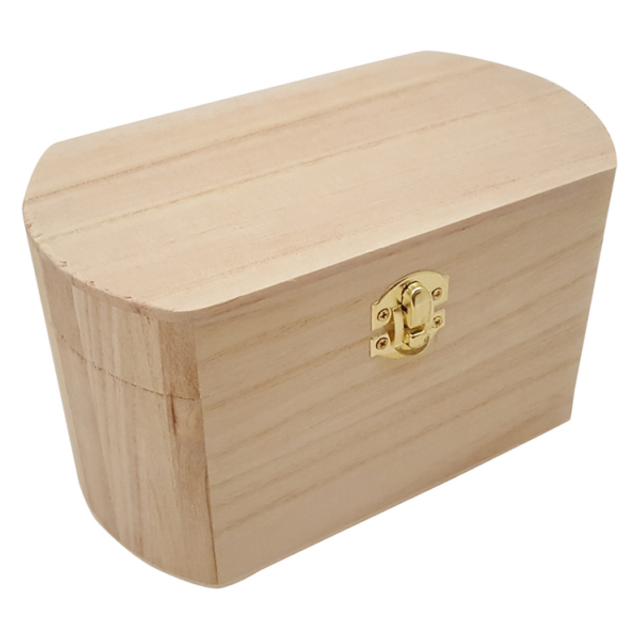 Kist / doos ovaal met klepdeksel paulownia