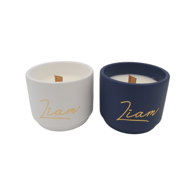 kaarsje met houten wiek