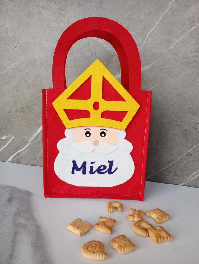 Vilten zakje Sint met naam