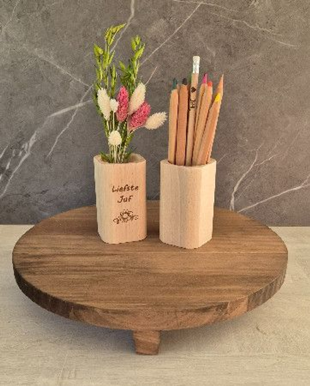 Pennenbakje in massief beukenhout