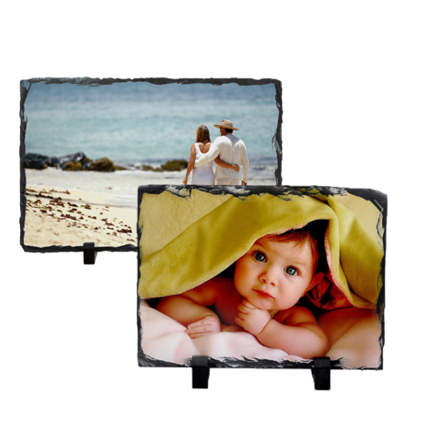 leisteen met foto incl. 2 voetjes