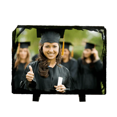 leisteen met foto incl. 2 voetjes